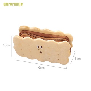 qurorange Kawaii Cookie Sandwich Biscuit Soft Plush Pencil Case Bag Cute Pencil case BXCS (9)