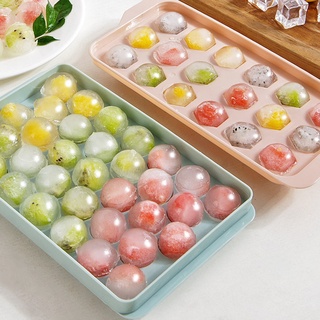 [Frozen Ice Tray Mold] Creative Homemade Ice Box with Lid, Household Round Ice Tray, Refrigerator Ice Ball