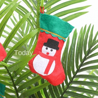 Calcetines De Navidad Bolsa De Regalo Pequeña Decoración De Caramelo (4)