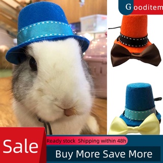 Gooditem 1 conjunto sombrero de hámster con pajarita vestido de vacaciones todo-partido Halloween pequeño Animal traje para conejillo de indias