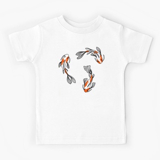 Niños camiseta Koi pescado bebé niños niño camisa divertido gráfico joven hipster vintage unisex casual niña niño camiseta lindo kawaii camisetas bebé niños top S-3X