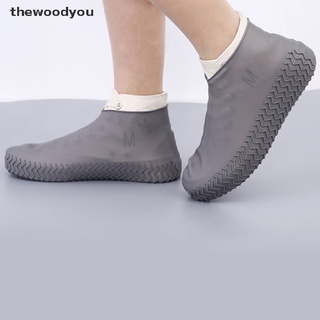 [thewoodyou] botas impermeables cubierta de zapatos de silicona material unisex zapatos protectores botas de lluvia.