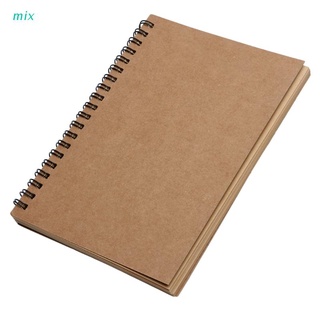 mix Reeves Retro Spiral Bound Coil Sketch Book Blank Notebook Kraft Sketching Paper