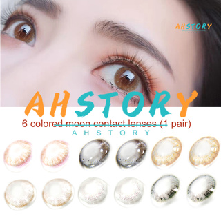ahstory 2Pcs 0 Degree 6 Colors Thin Party Cosplay Makeup Unisex Cosmetic Contact Lenses