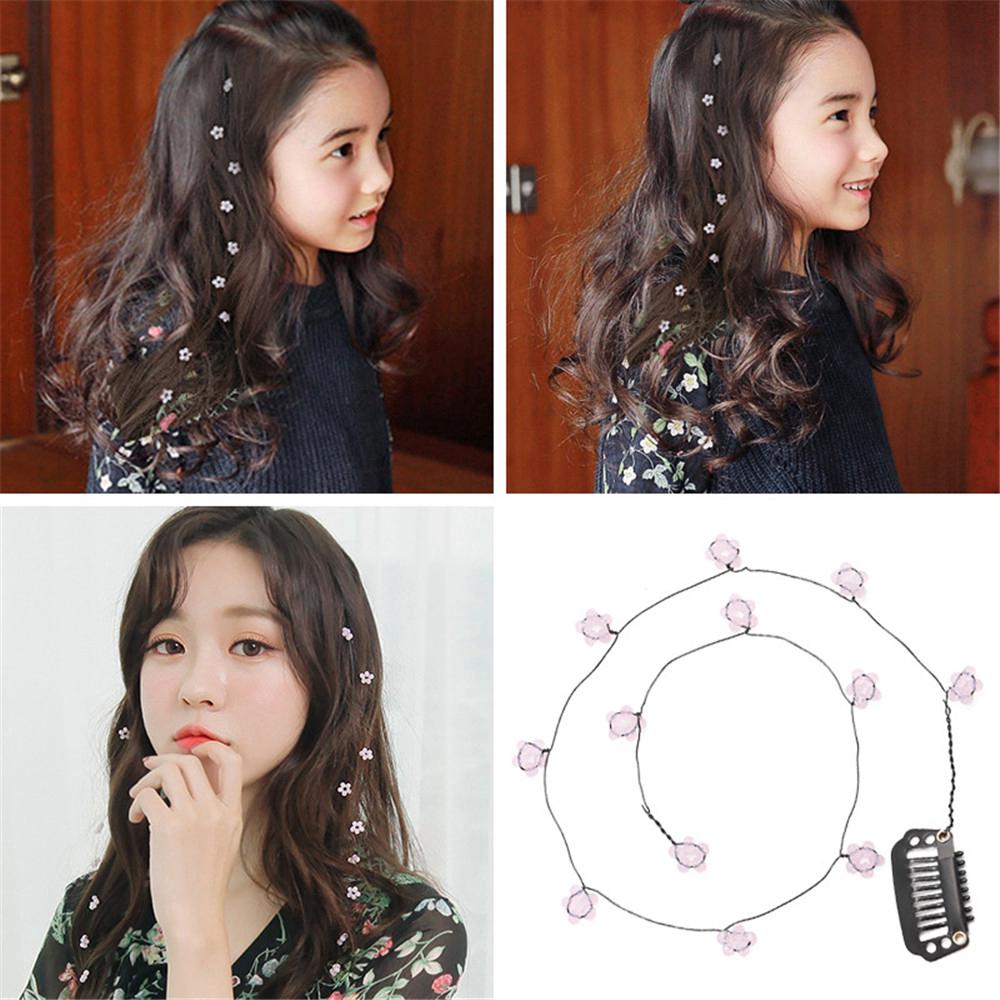 Clip con cordón de perlas y Flores/accesorios para el cabello/versión Coreana