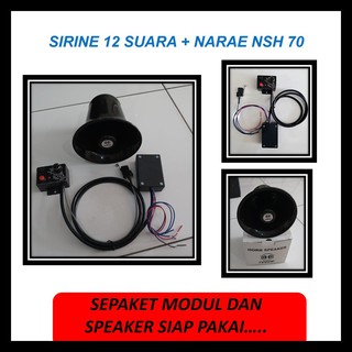 Sirena 12 sonidos + NARAE NSH 70 altavoz, paquete de sirena de TOA Patwal, paquete completo de sirena de cuerno