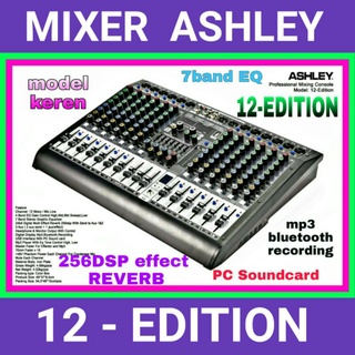 Ashley 12 edición mezclador original ashley 12ch mp3 bluetooth pc tarjeta de sonido grabación 256dsp