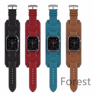 Cuff Bracelet Leather Band Strap for Apple Watch Band SE 38mm 40mm 41mm 42mm 44mm 45mm iWatch Series 1 2 3 4 5 6 7