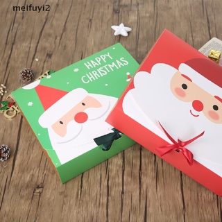 [Meifuyi2] 10pcs Feliz Navidad Caja De Embalaje De Papel Santa Claus Favor Regalo Caramelos 768o