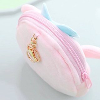 THELMA Gift Zipper Coin Wallet Mini USB Cable Bag Plush Rabbit Dog Purse My Melody Pudding Dog Cute Plush Toy Soft Japanese Cartoon Girl Key Wallets (4)