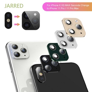 JARRED - adhesivo falso para iPhone XR para iPhone X/XS Max, diseño de lente de cámara, cambio a iPhone 11, cubierta completa a prueba de arañazos