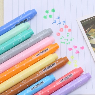 willi 3Pcs School Supplies Creative Cute Colorful Kawaii Stamp Highlighter Marker Pen (7)