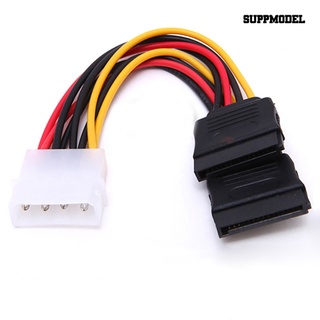 [Sml] 4 Pin IDE Molex to 15 Pin 2 Serial SATA Hard Drive Power Adapter Cable (1)