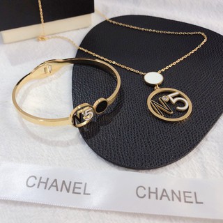Chanel collar brazalete de moda letra diamante N5 cadena collar pulsera joyería mujer