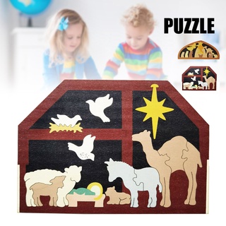 Wooden Jigsaw Puzzles Preschool Learning Toys for Toddler Ages Christmas Birthday Gift