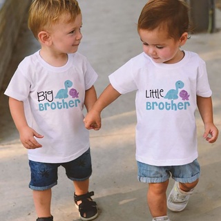 Camiseta Para Niños Big Brother Little Moda Familia Coincidencia De Hermanos Top De Verano (1)