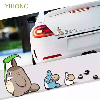 YIHONG Funny Anime Comics Cartoon Auto Window Decals Car Stickers Creative Cover scratches Totoro Windshield Accessories Decoration Reflective Sticker