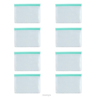 8pcs reutilizable sellado transparente viaje hogar cocina almacenamiento de alimentos interior al aire libre 1400ml bolsa de congelador (2)