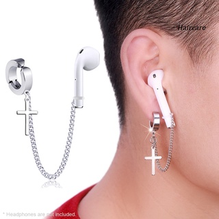 Elegantes auriculares inalámbricos de acero de titanio pendientes de cadena protectora para AirPods