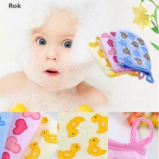 [rok] esponja de baño para bebé de dibujos animados super suave cepillo de algodón frotar toalla bola 3 colores .mx