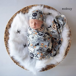 [ey] 2 unids/set bebé envolver manta de dibujos animados patrón fotografía prop suave recién nacido recepción manta con sombrero para accesorios de bebé (4)