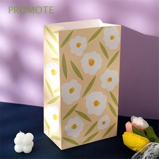 PROMOTE 6Pcs Bolsas de soporte Bolsa de papel Favor de fiesta Embalaje de regalo Bolsa de papel Bolsa con pegatinas|coreano Boda de cumpleaños Envasado de bocadillos Bolsa de galletas y dulces
