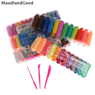 [maudlandgood] 36 colores/juego de juguetes de arcilla suave antiestrés luz plastilina arena arcilla polimérica.