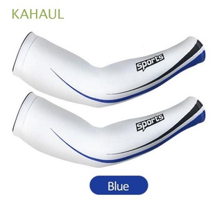 KAHAUL 2Pcs Breathable Arm Cover Cuff Sunscreen Arm Warmer Running Cycling Sleeves Elastic Ice Silk Outdoor Sports Protection Bicycle Sleeves/Multicolor