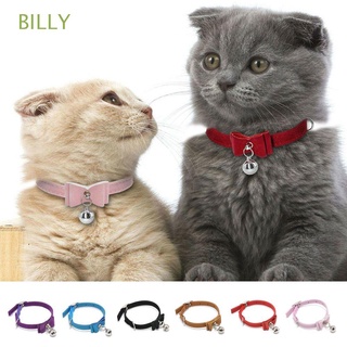 billy collar de terciopelo ajustable correa de cuello pajarita collar mascota perro gato cachorro con campana/multicolor