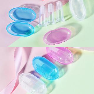 2pcs cepillo De dientes para bebés Mordedor limpieza De dientes limpieza De silicón cuidado De los dientes (2)