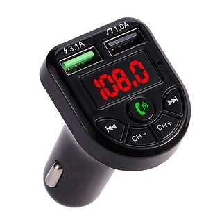 3.1A Dual USB cargador rápido Bluetooth 5.0 FM transmisor Kit de coche modulador MP3 reproductor inalámbrico manos libres receptor de Audio