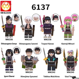 Lego Minifigures Anime Demon Slayer Agatsuma Zenitsu Tanjirou Nezuko Bloques De Construcción Figuras De Acción Para Niños Juguetes (4)