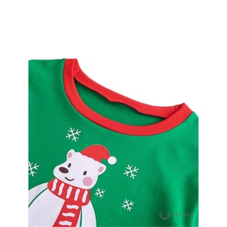 NQ Family-Traje De Pijama De Navidad , Cuello En O , Manga Larga , Camiseta Con Impresión (9)
