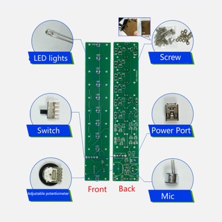 listo stock vu medidor de 10 niveles de luz de columna led electrónico de cristal control de sonido (6)