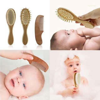 Haha 3 pzs peine de pelo para bebé/cepillo de lana para recién nacido/cepillo de pelo masajeador de cabeza infantil