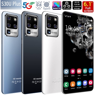 S30U Plus Teléfono Inteligente 8GB + 128GB 6.1 Pulgadas Pantalla Más Amplia Vista Cara Desbloqueo murah original android 5g Juegos