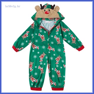 Conjunto De Pijama navideña con capucha combinada Para la familia/navidad/
