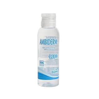 gel antibacterial 60 ml mini 70% alcohol para manos ambiderm (1)