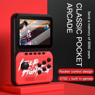 Nx-35 Retro portátil Mini joystick de mano consola de 16 bits 8 gb 3.5 pulgadas LCD niños reproductor de videojuegos incorporado 2700 juegos