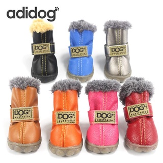 Pet Dog Shoes Winter Super Warm 4pcs Boot Cotton Anti Slip Shoes Small Pet Product Waterproof Shoes