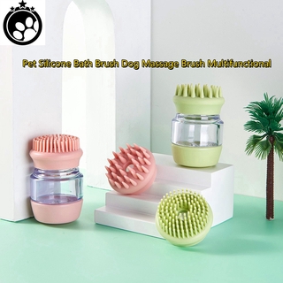 htht cepillo de baño de silicona para mascotas, cepillo de masaje para perros, multifuncional, champú, baño líquido, baño, cepillo para perro (1)