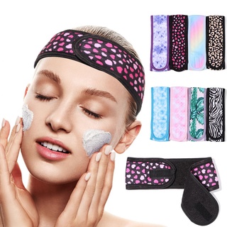 yeahome bath spa maquillaje diadema accesorios para el cabello toalla envoltura facial hairband mujer moda estiramiento toalla limpieza paño ajustable gorros de ducha (6)