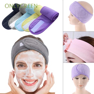 ONLYGREEN Cara lavada Maquillaje Diadema Yoga Turbante Banda para la cabeza Ajustable Facial Bañera Moda Accesorios Ducha Turbante Tiara/Multicolor