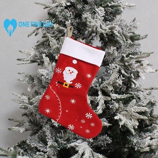 calcetines de regalo de navidad no tejido para decoración de navidad/alce mayor de nieve/decoración p6c8