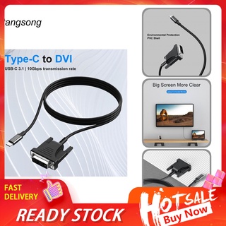 Tang_ 10Gbps Cable convertidor USB-C a DVI Cable adaptador de vídeo Plug Play