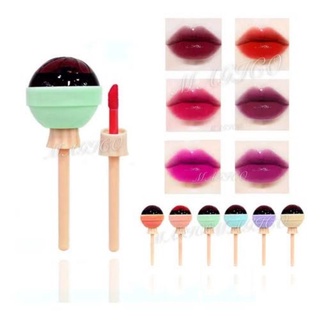 Tinta para labios indeleble en forma de paleta lollipop rojo