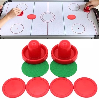 NESSA Entretenimiento Hockey de aire Durable Empuñadura de mazo Empujador de hockey de aire Casa Fiesta rojo Reemplazo Sintió Accesorios de juego Porteros de mesa/Multicolor (8)