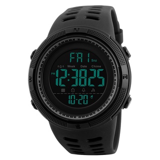 Skmei 1251 50m reloj deportivo digital masculino impermeable - negro