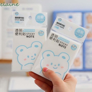 ELAINE PET Transparent Memo Pad Planner Writing Pads Sticky Note Paper School Waterproof Office Supplies Daily To Do Stationery Student Check List