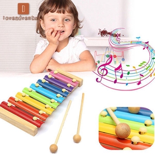 LA Madera De 8 Tonos Multicolor Xilófono Instrumento Musical Juguetes Para Bebé Niños